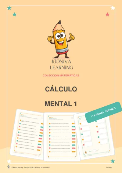 Portada de Cálculo Mental 1