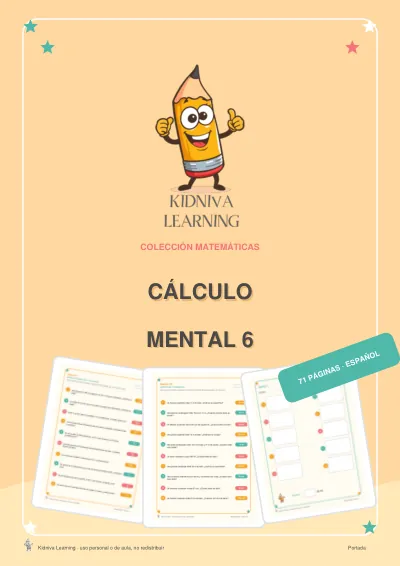 Portada de Cálculo Mental 6